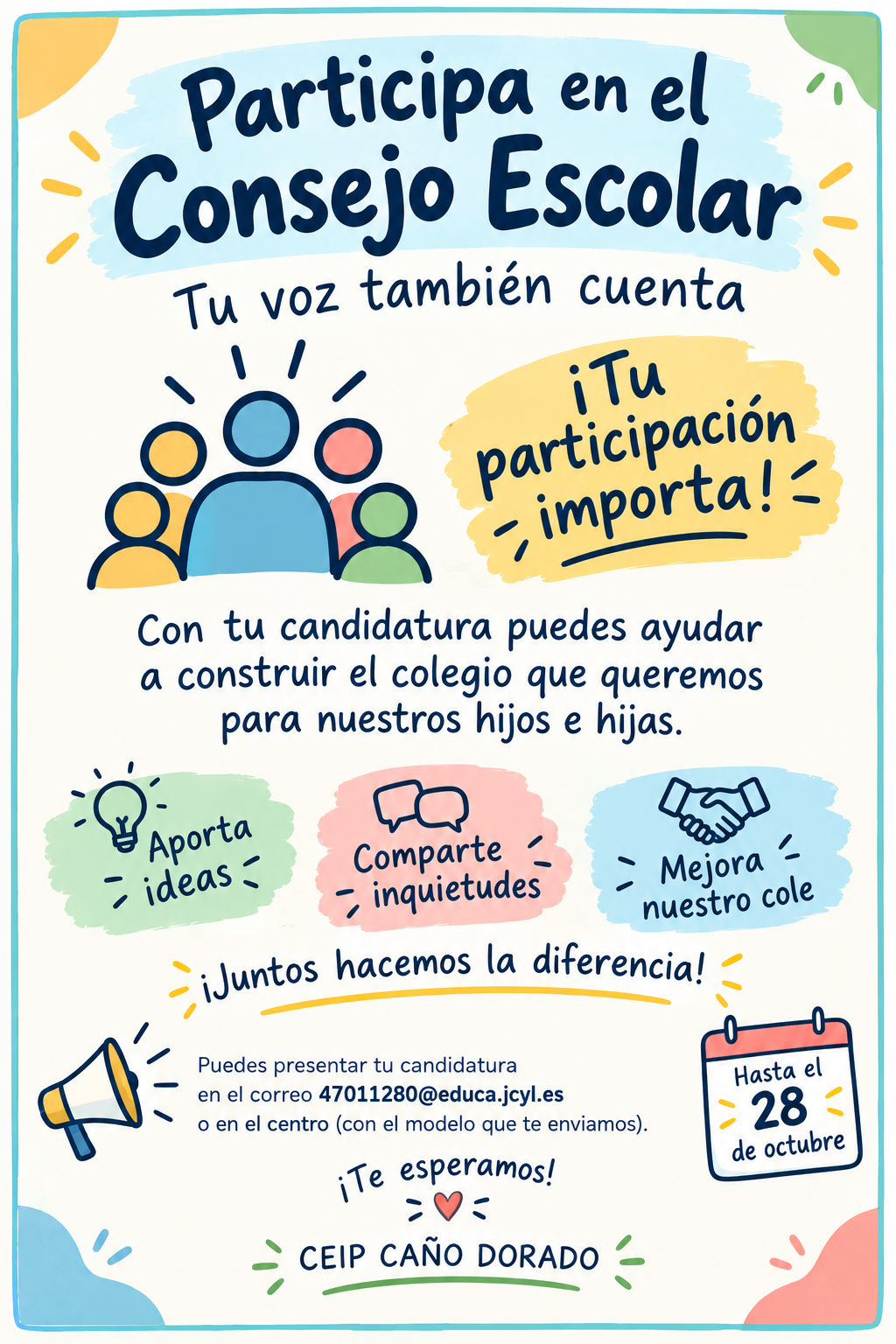 CARTEL ELECCIONES CONSEJO ESCOLAR 26-27