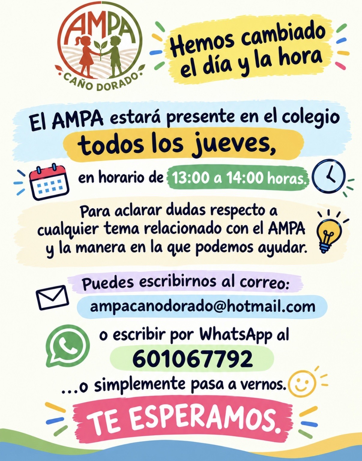 CARTEL HORARIO AMPA